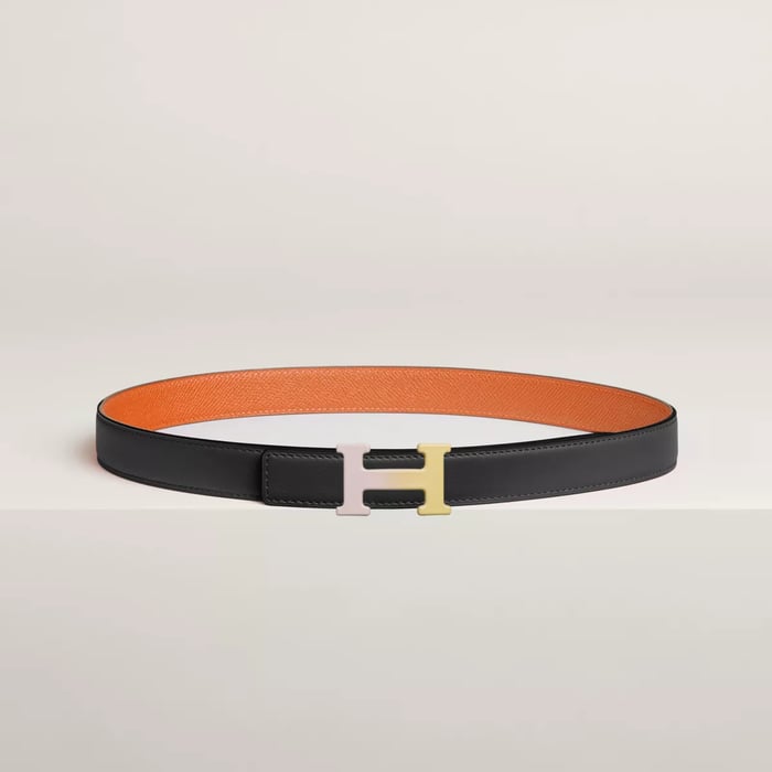 H Email Fusion belt buckle & Reversible leather strap 24 mm