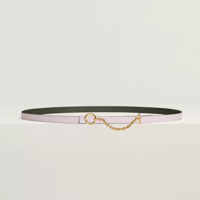 Carrousel belt buckle & Reversible leather strap 13 mm