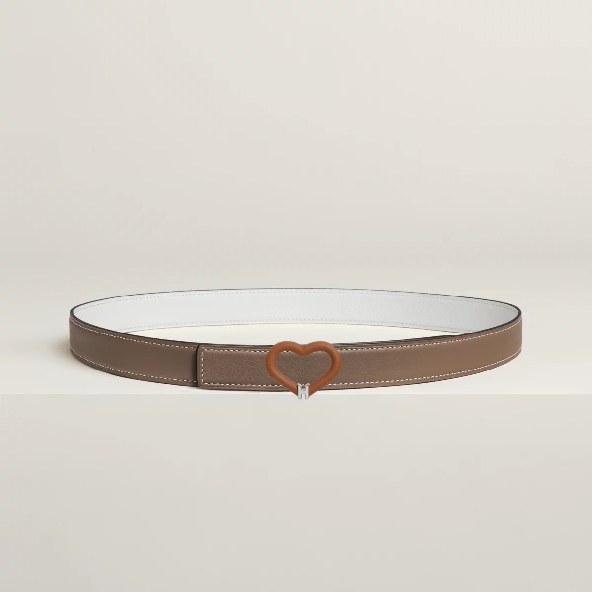 Plein Coeur belt buckle & Reversible leather strap 24 mm