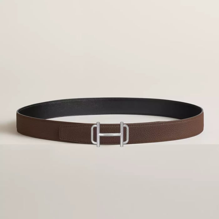 Royal Belt Buckle & Reversible Leather Strap 32 MM