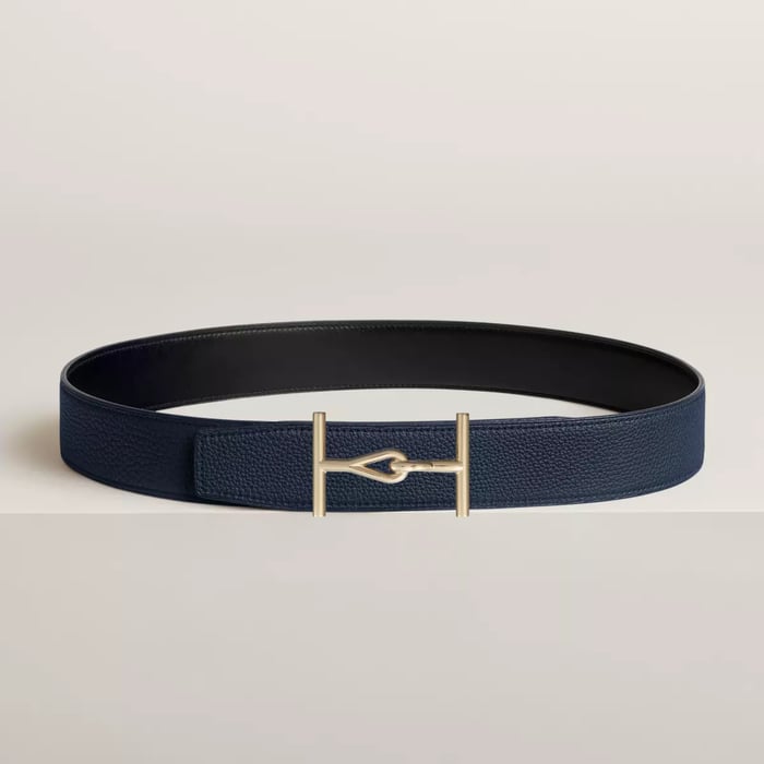Jumbo Belt Buckle & Reversible Leather Strap 38 MM