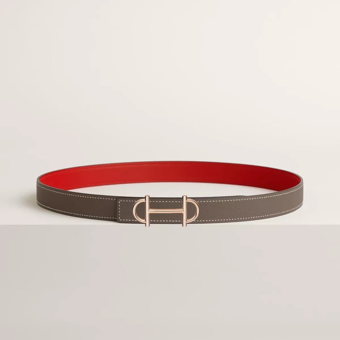Gamma Belt Buckle & Reversible Leather Strap 24 MM