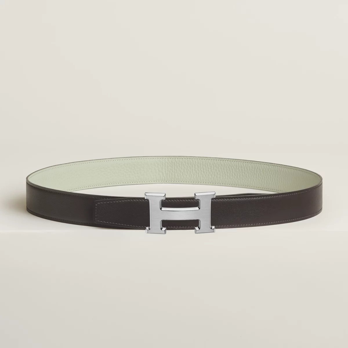 H belt buckle & Reversible leather strap 32 mm