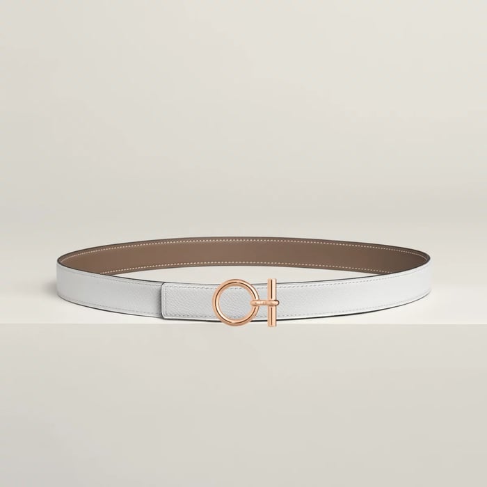Flot Belt Buckle & Reversible Leather Strap 24 MM