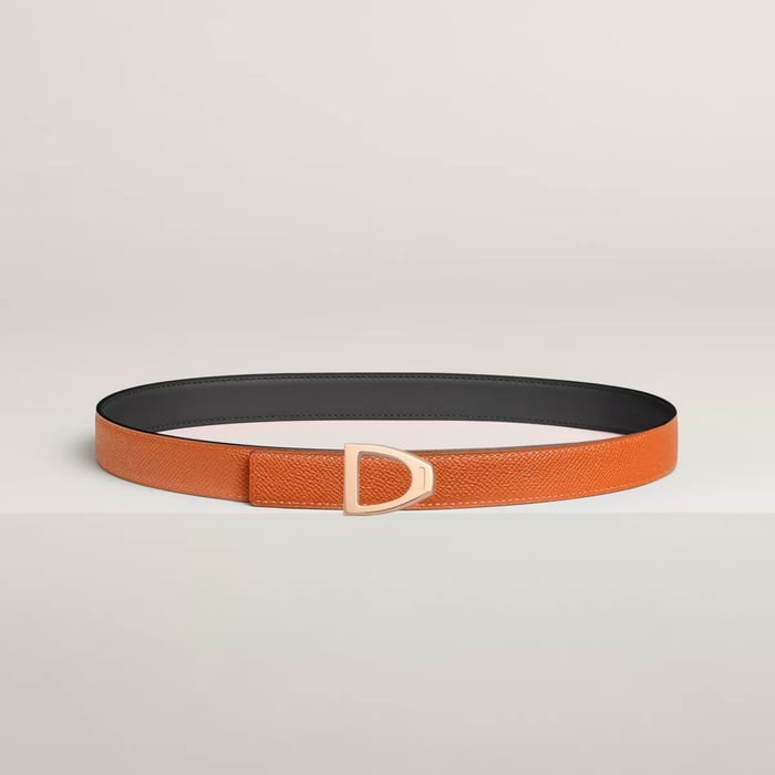 Cavaliere Belt Buckle & Reversible Leather Strap 24 MM