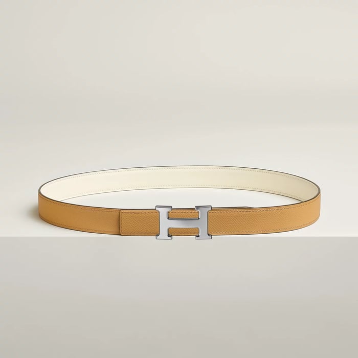 Mini H Belt Buckle & Reversible Leather Strap 24 MM
