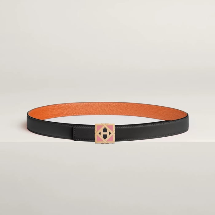 H Roseraie Belt Buckle & Reversible Leather Strap 24 MM