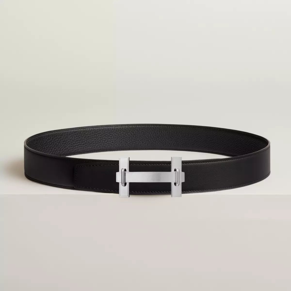 H Jumping belt buckle & Reversible leather strap 38 mm