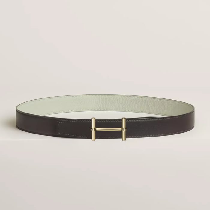 H d'Ancre belt buckle & Reversible leather strap 32 mm