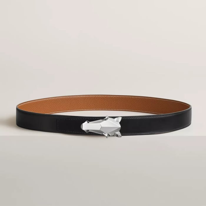 Boucle De Ceinture Destrier & Cuir De Ceinture Réversible 32 MM