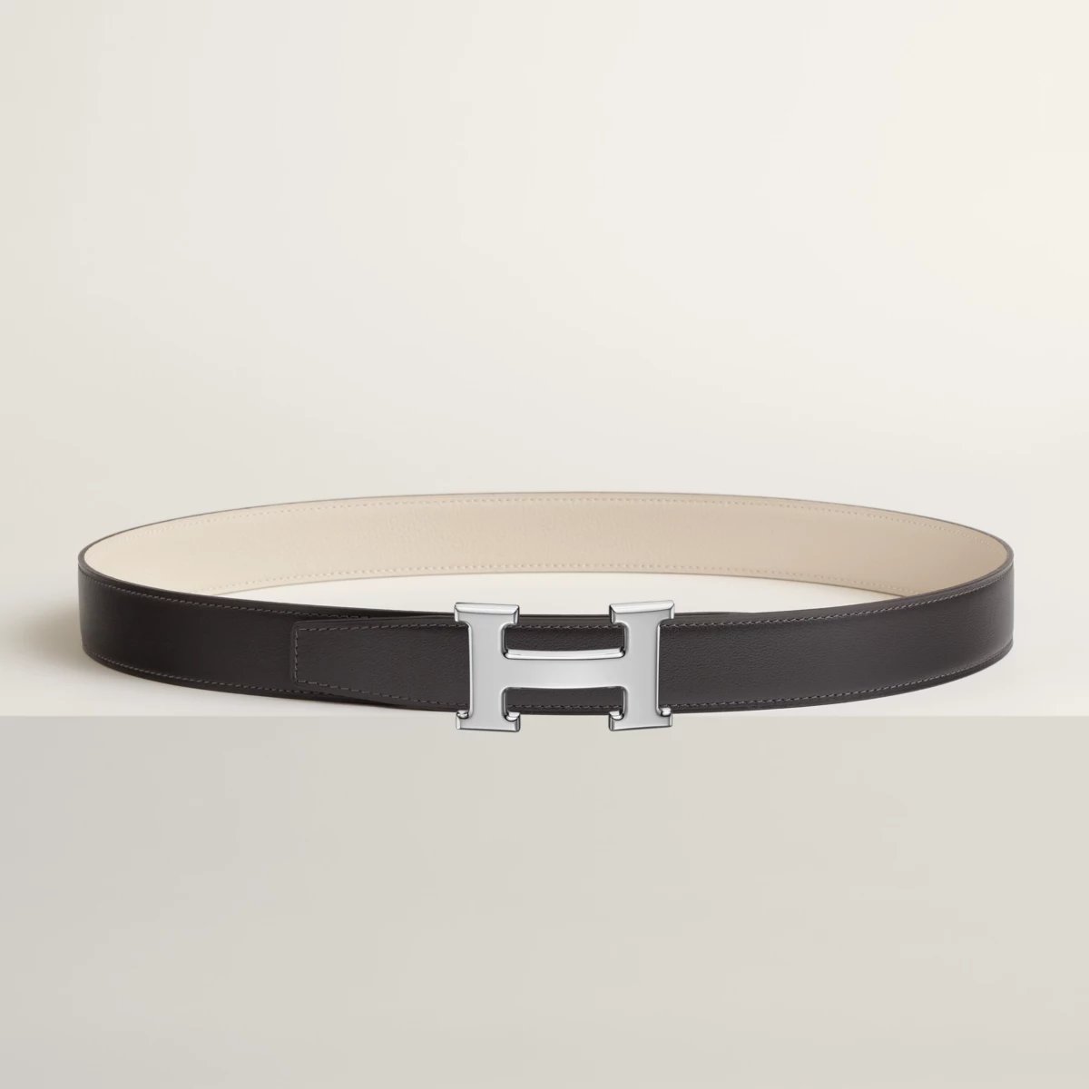 H belt buckle & Reversible leather strap 32 mm