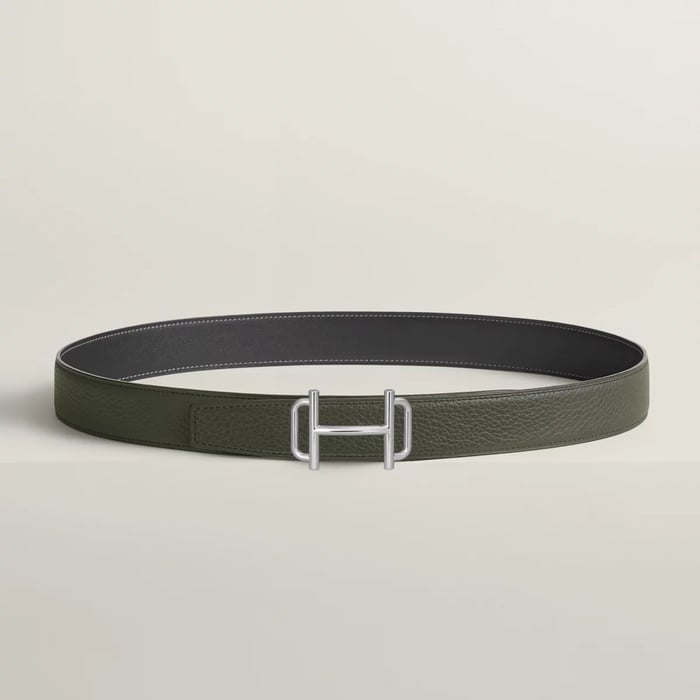 Royal Belt Buckle & Reversible Leather Strap 32 MM