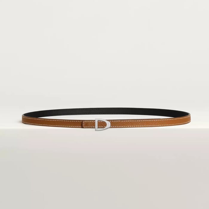 Cavaliere Belt Buckle & Reversible Leather Strap 13 MM