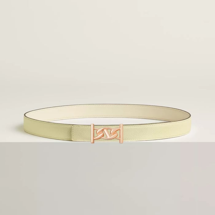 My H Belt Buckle & Reversible Leather Strap 24 MM