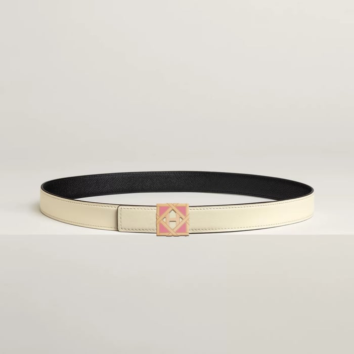 H Roseraie Belt Buckle & Reversible Leather Strap 24 MM