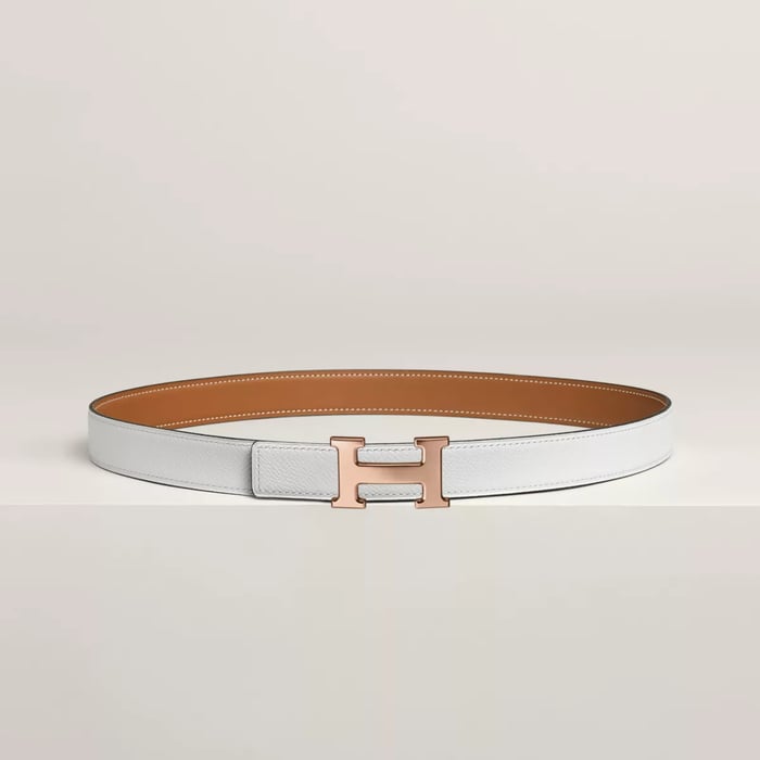 Mini H Belt Buckle & Reversible Leather Strap 24 MM