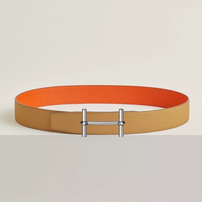 H d'Ancre belt buckle & Reversible leather strap 38 mm