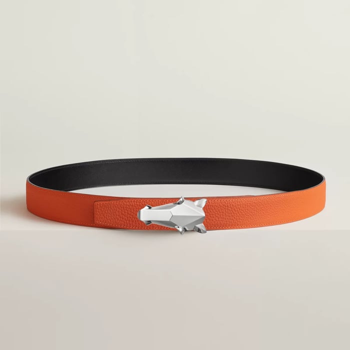 Destrier Belt Buckle & Reversible Leather Strap 32 MM