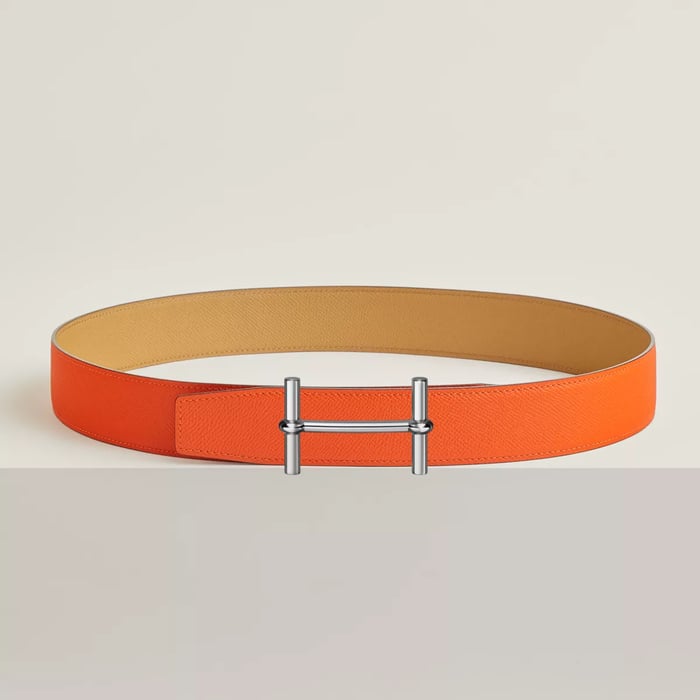 H d'Ancre Belt Buckle & Reversible Leather Strap 38 MM