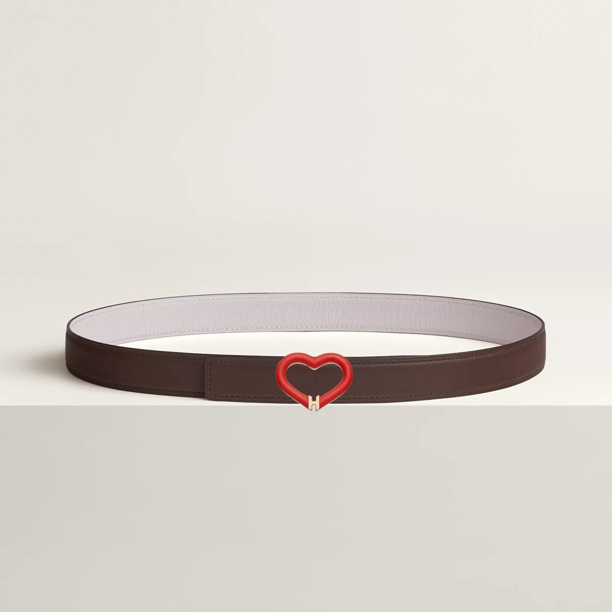 Plein Coeur belt buckle & Reversible leather strap 24 mm