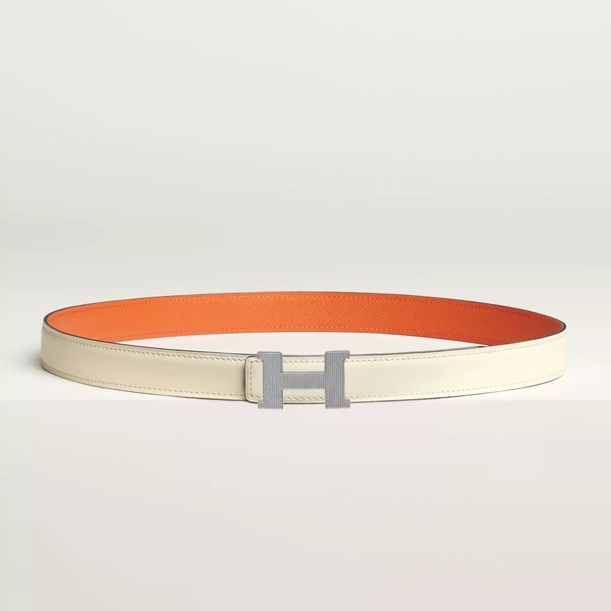 Mini Constance Guillochee belt buckle & Reversible leather strap 24 mm