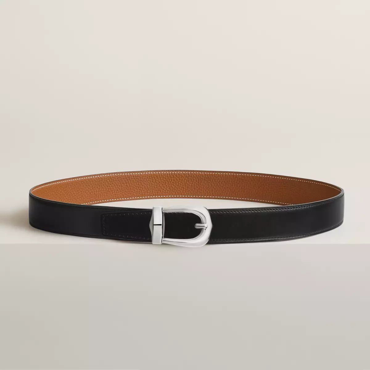 Bride d'Apparat belt buckle & Reversible leather strap 32 mm