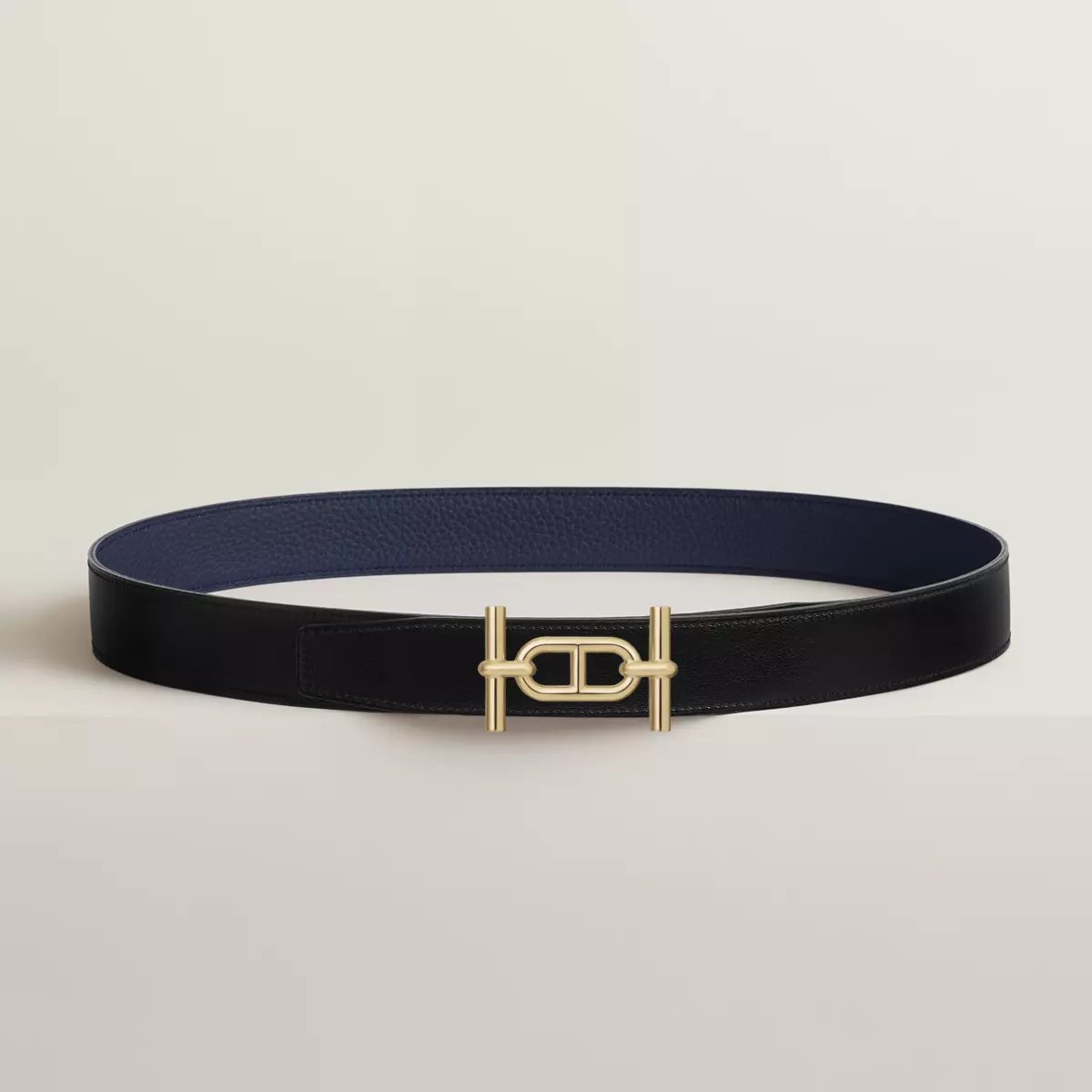 Ancre belt buckle & Reversible leather strap 32 mm