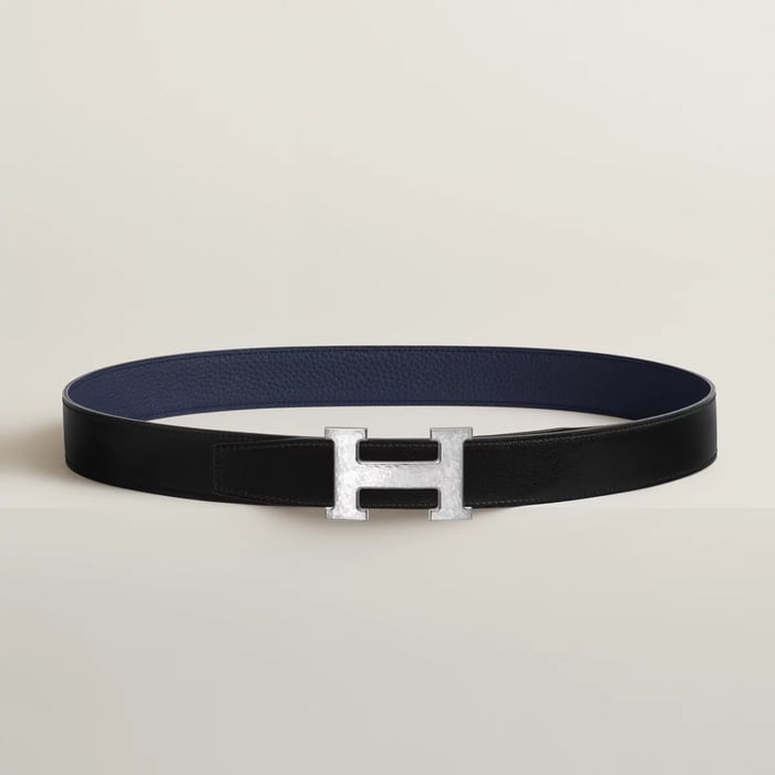 H Martelee Belt Buckle & Reversible Leather Strap 32 MM