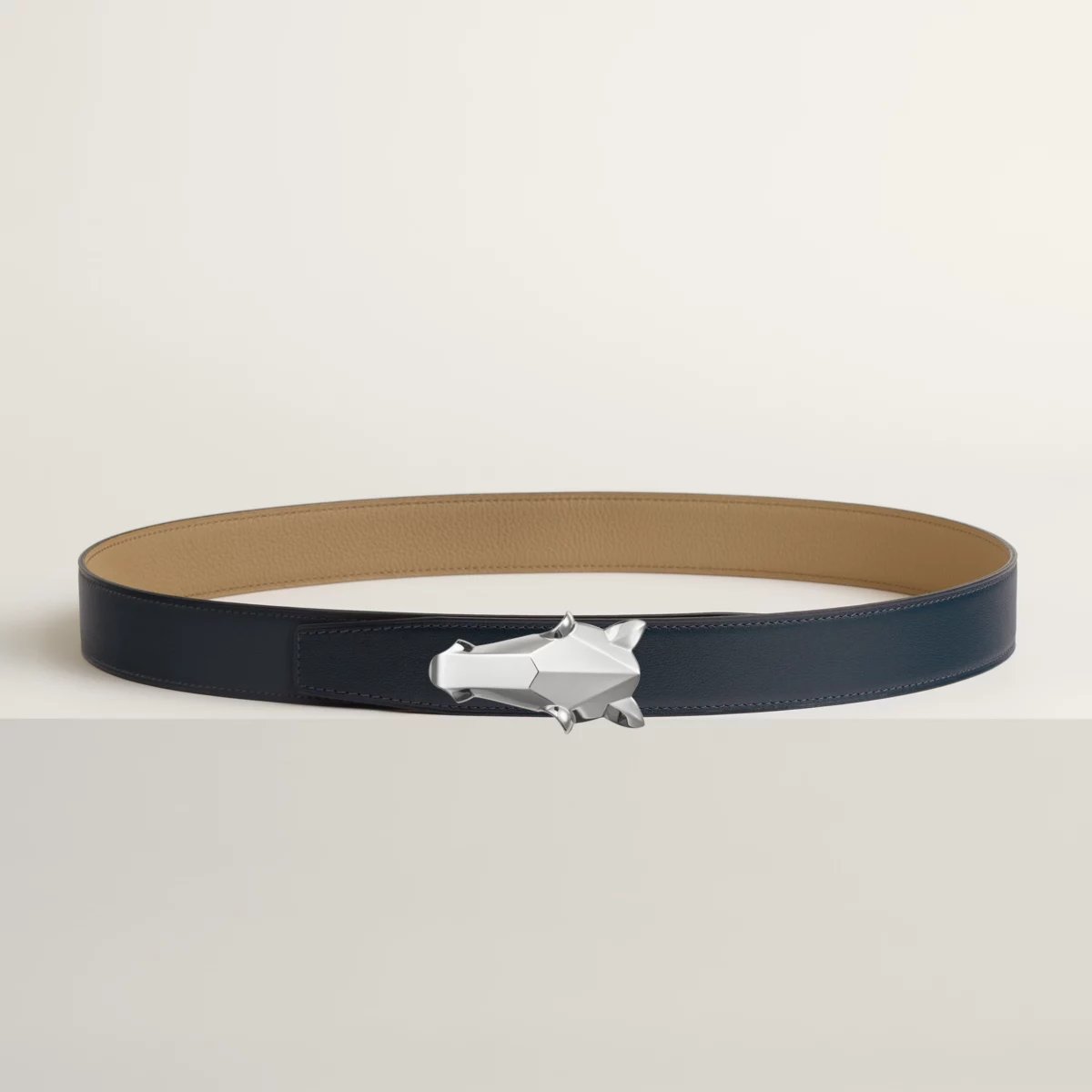 Boucle de ceinture Destrier & Cuir de ceinture réversible 32 mm