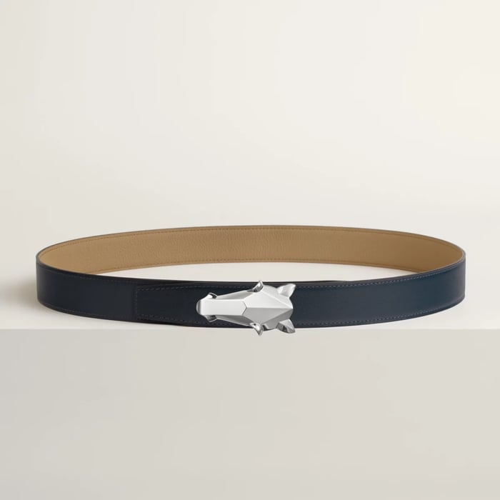 Boucle de ceinture Destrier & Cuir de ceinture réversible 32 mm