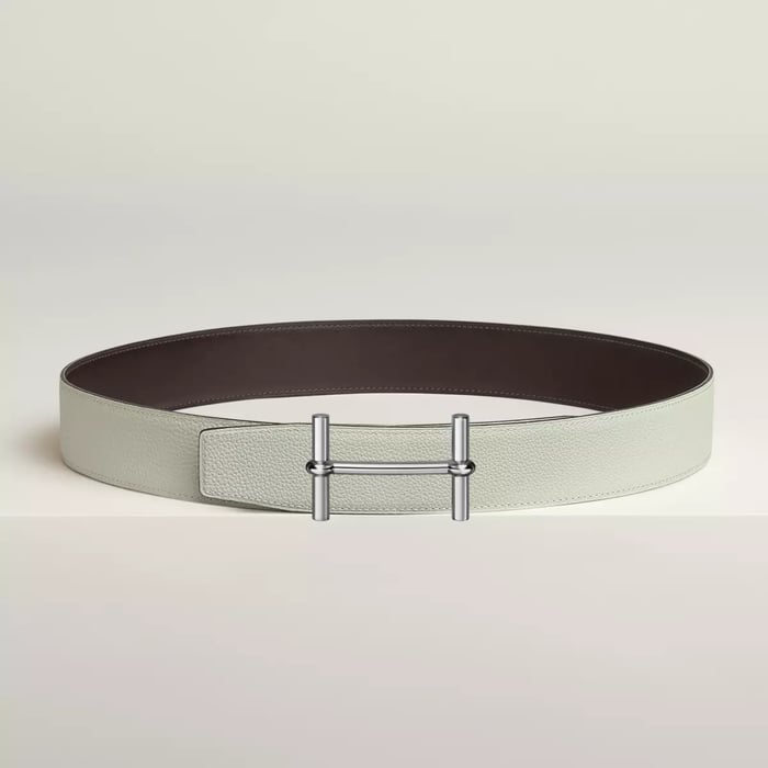 H d'Ancre Belt Buckle & Reversible Leather Strap 38 MM