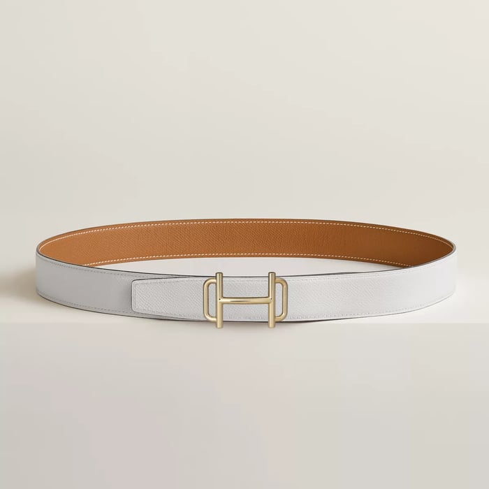 Royal Belt Buckle & Reversible Leather Strap 32 MM