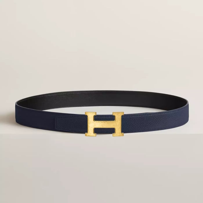 H Martelee Belt Buckle & Reversible Leather Strap 32 MM