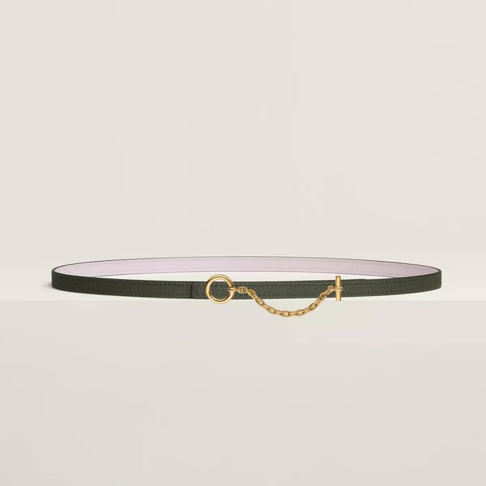Carrousel Belt Buckle & Reversible Leather Strap 13 MM