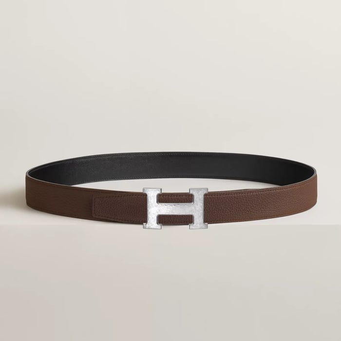 H Martelee Belt Buckle & Reversible Leather Strap 32 MM