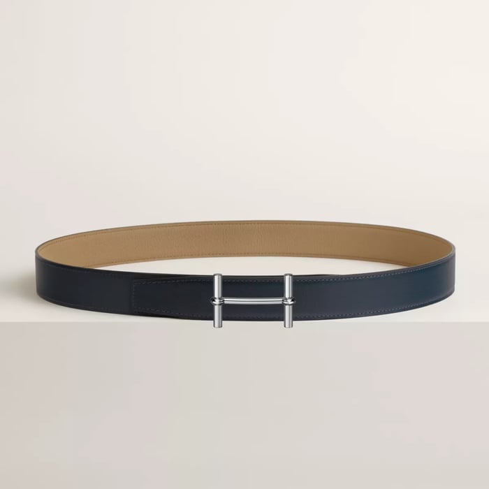 H d'Ancre belt buckle & Reversible leather strap 32 mm
