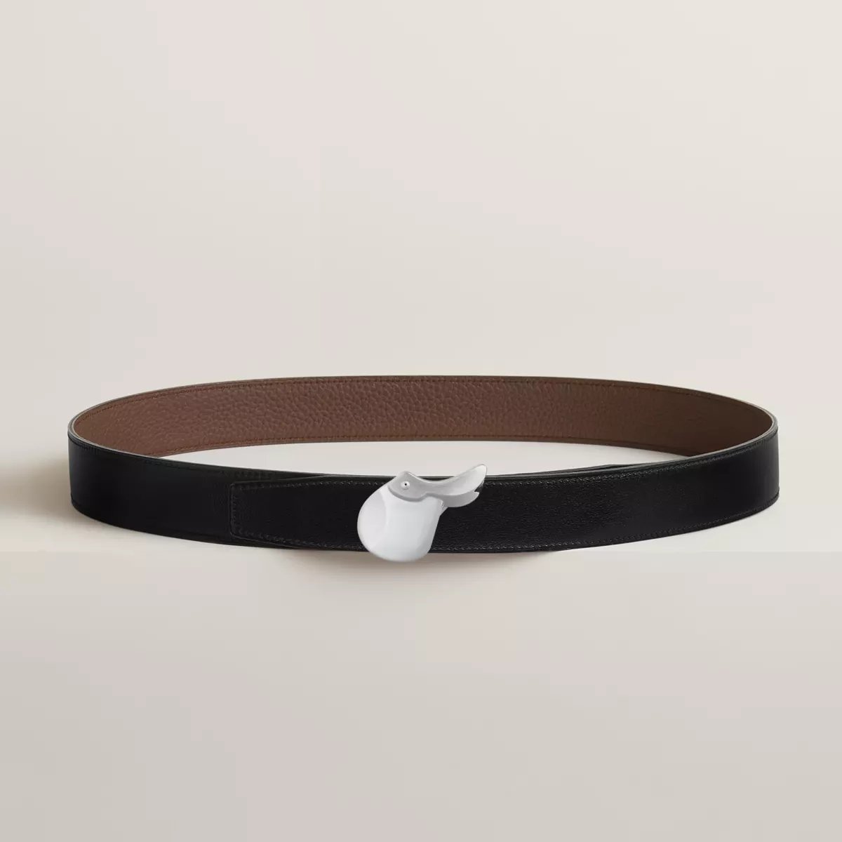 Hippolyte belt buckle & Reversible leather strap 32 mm
