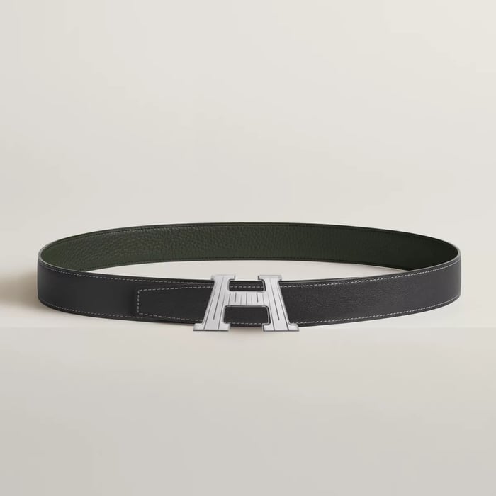 H Take Off Belt Buckle & Reversible Leather Strap 32 MM