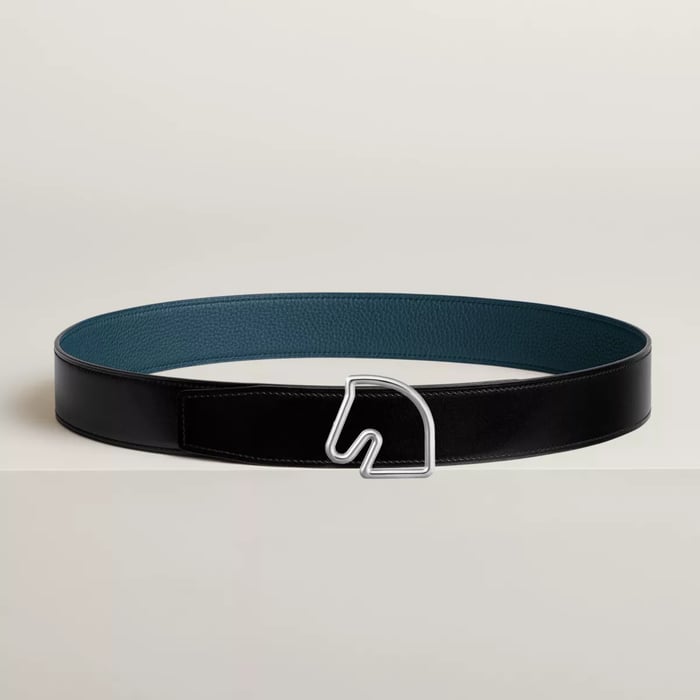 Tete De Cheval Belt Buckle & Reversible Leather Strap 38 MM