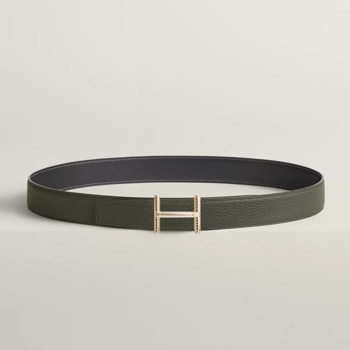 Hisseo Belt Buckle & Reversible Leather Strap 32 MM