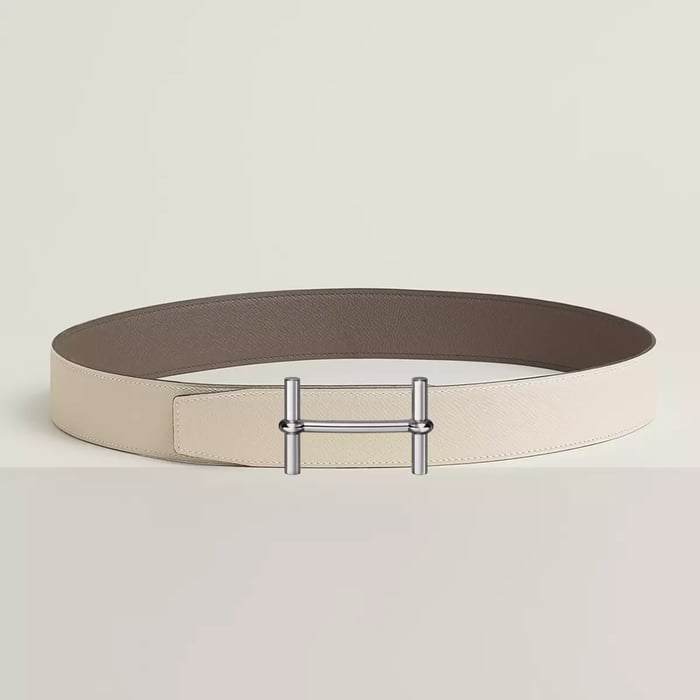 H d'Ancre Belt Buckle & Reversible Leather Strap 38 MM