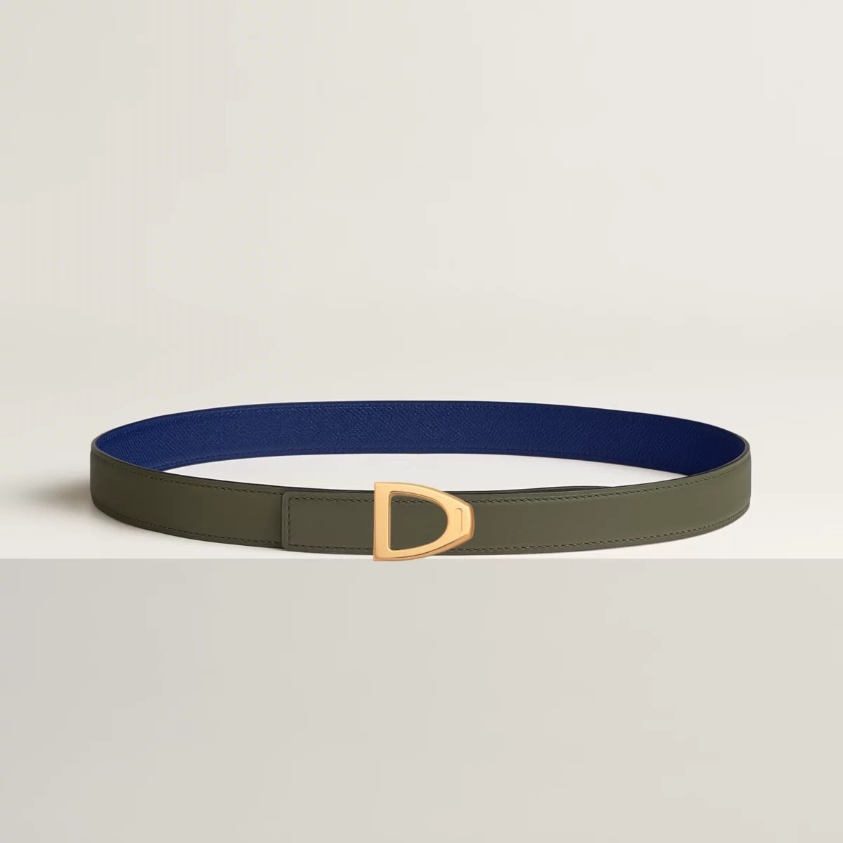 Cavaliere belt buckle & Reversible leather strap 24 mm
