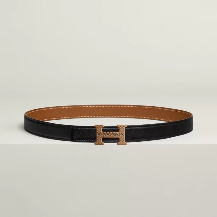 H Email Bandana 벨트 버클 & 리버서블 가죽 스트랩 24mm