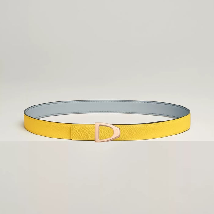 Cavaliere Belt Buckle & Reversible Leather Strap 24 MM