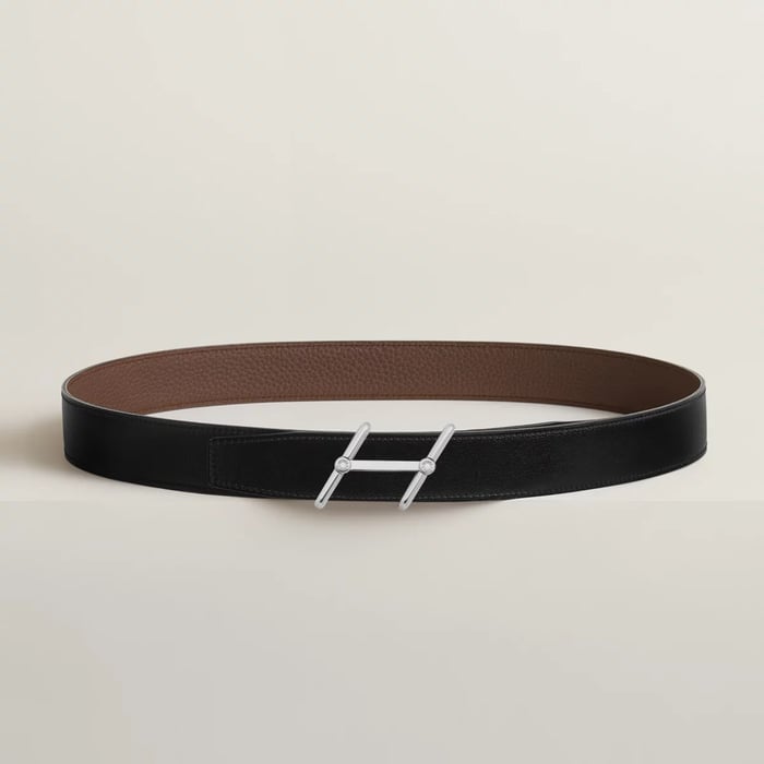 Swing Belt Buckle & Reversible Leather Strap 32 MM