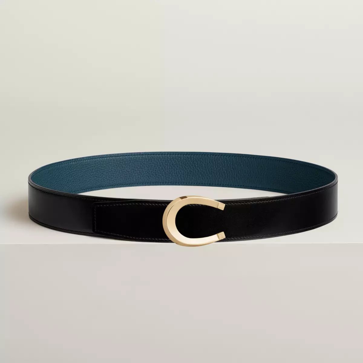Luck belt buckle & Reversible leather strap 38 mm