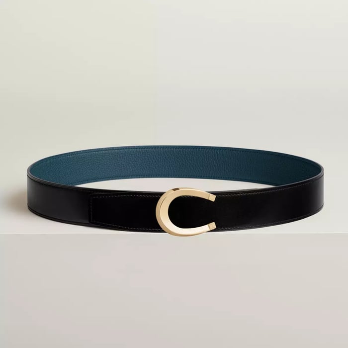 Luck Belt Buckle & Reversible Leather Strap 38 MM