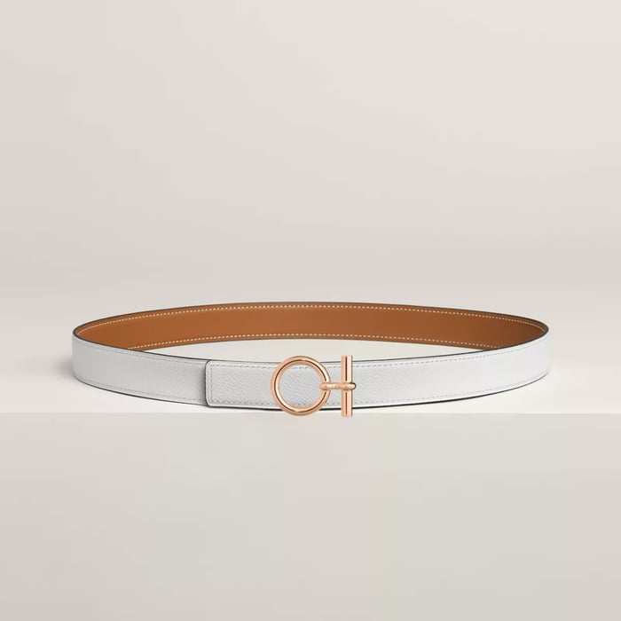Flot Belt Buckle & Reversible Leather Strap 24 MM