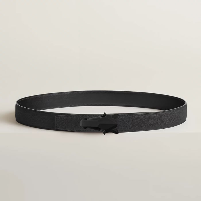 Destrier Belt Buckle & Reversible Leather Strap 32 MM