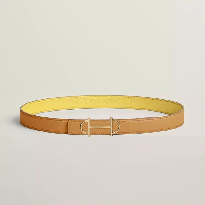 Gamma belt buckle & Reversible leather strap 24 mm